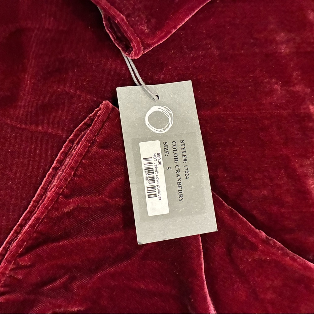 Habitat Women's Velvet Cowl Neck Sweater - Deep Red NWT - Picture 5 of 5